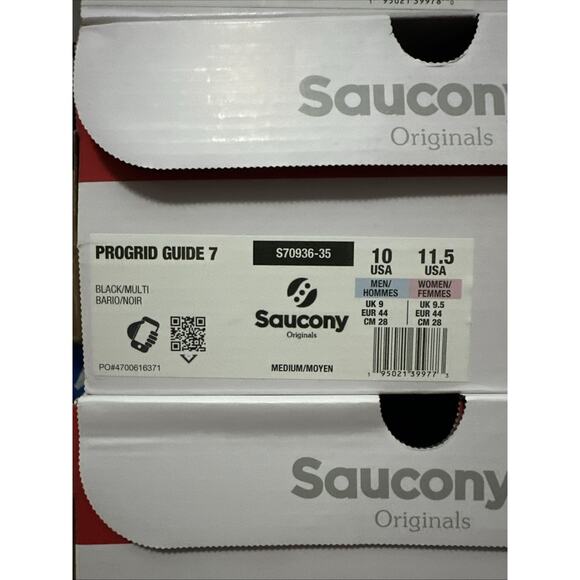 New Men\'s Size 10 Saucony Progrid Guide 7 Black Multi Running Shoes S70936-35